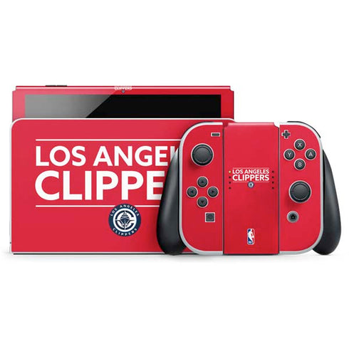NBA Los Angeles Clippers Standard Red Nintendo Switch OLED (2021) Skin